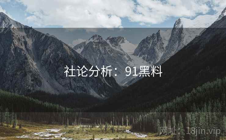 社论分析：91黑料