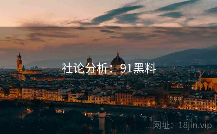 社论分析：91黑料