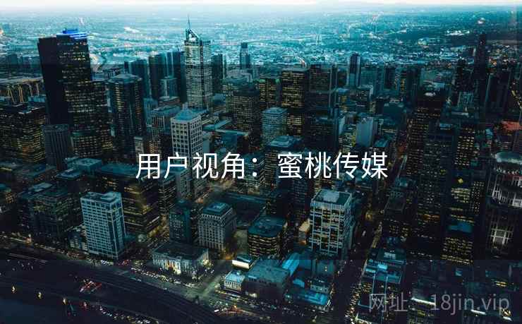 用户视角：蜜桃传媒