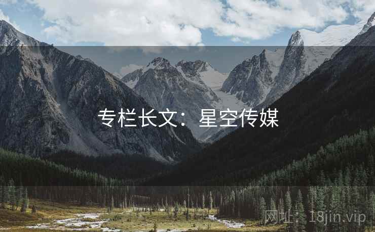 专栏长文:星空传媒