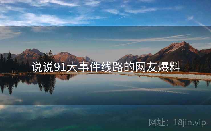 说说91大事件线路的网友爆料